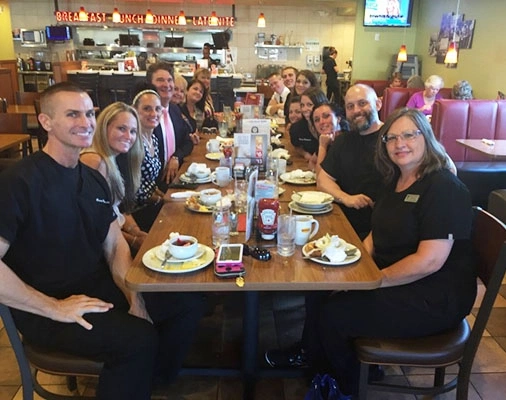 Chiropractor Panama City FL Reid Bauman Team At Lunch